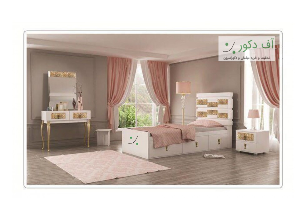 تخت خواب یک نفره برنز